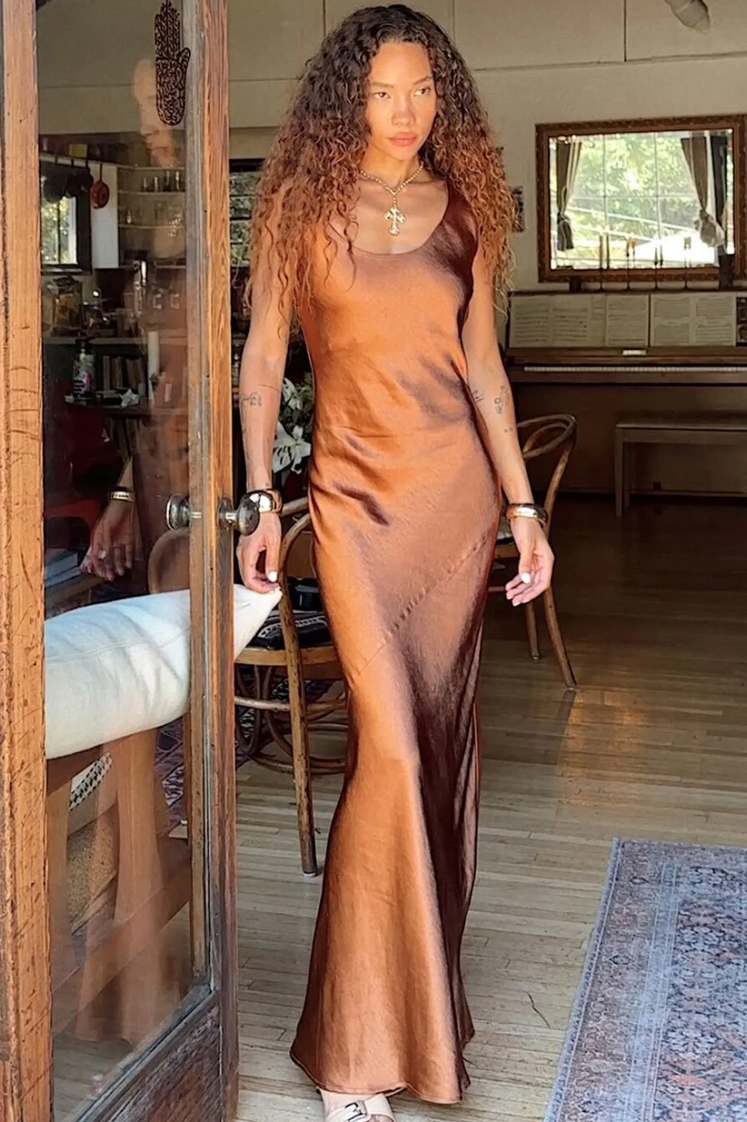 Online Orion Bronze Maxi Dress Party Dresses|Wedding Guest Dresses
