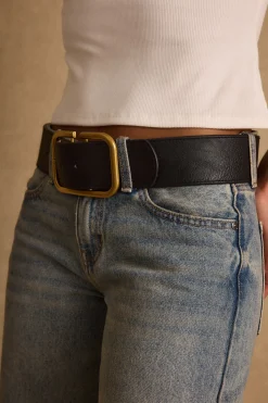 Hot Oro Black and Gold Belt Belts