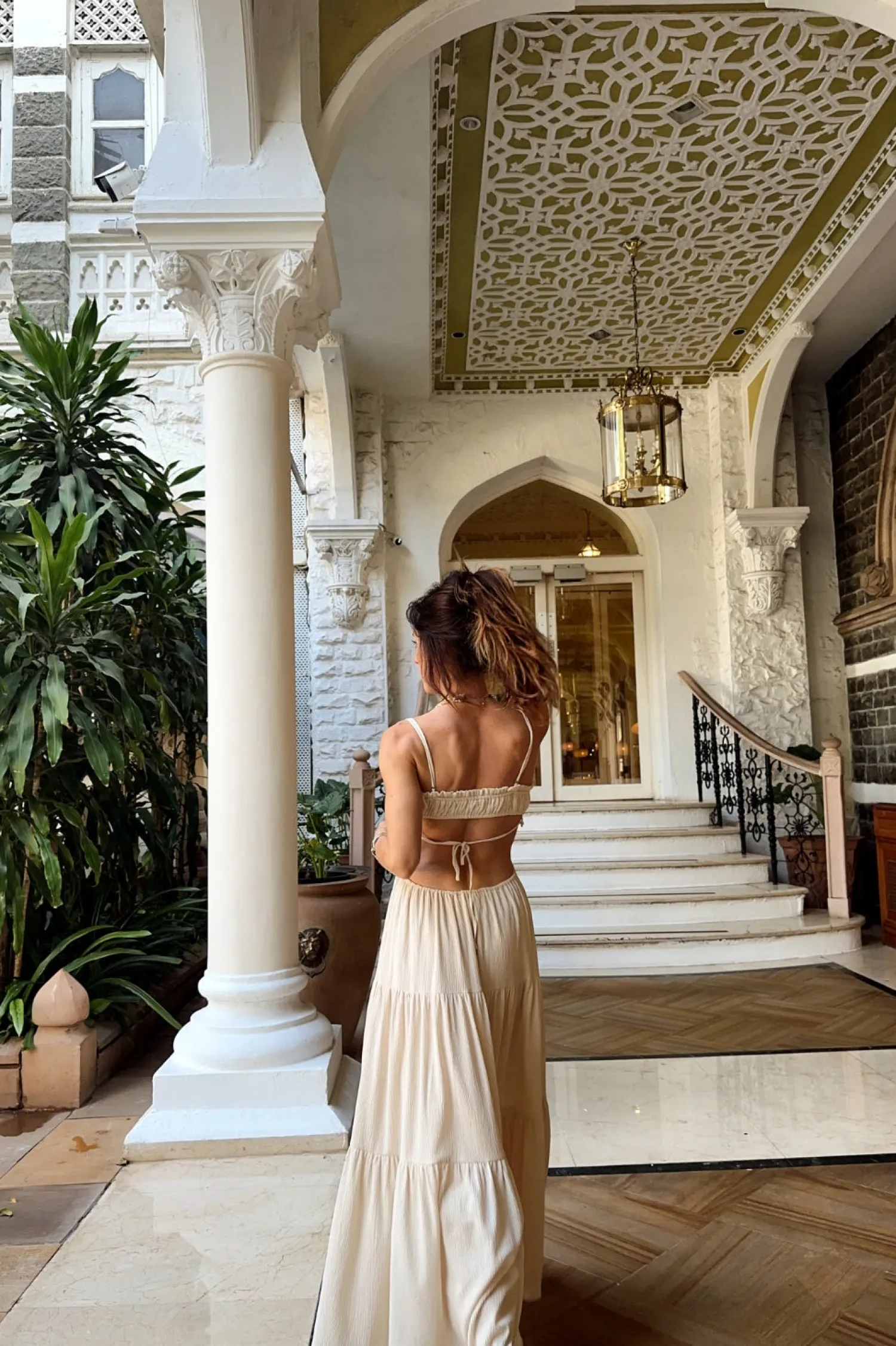 Best Paola Beige Boho Maxi Dress Day Dresses|Vacation Dresses