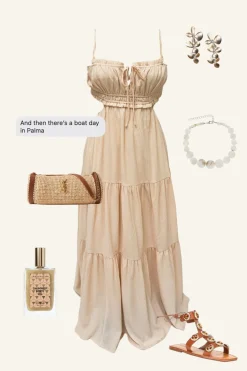 Best Paola Beige Boho Maxi Dress Day Dresses|Vacation Dresses