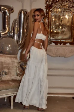 Discount Paola White Boho Maxi Dress The White Edit|Seashells + Wedding Bells
