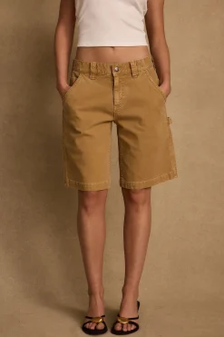 Sale Parker Khaki Low Rise Cargo Short Shorts|Vacation Bottoms