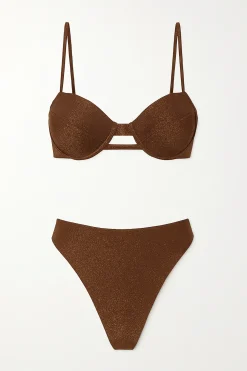 Outlet Playa Bronze Glitter Bikini Top Golden Hour Bachelorette|Swimwear