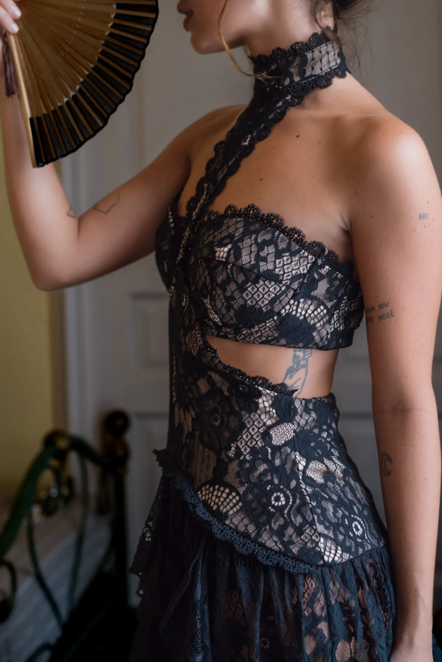 Hot Princesa Black Lace Drop Waist Maxi Dress Honeymoon|Festival Restocked