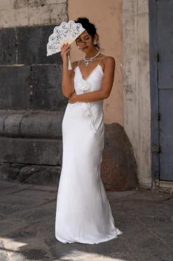 Sale Prosecco White Rosette Frill Maxi Dress Golden Hour Bachelorette|Engagement Party