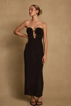 Hot Rayne Black Embellished Maxi Dress Date Night Dresses|Party Dresses