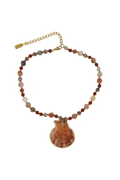 Online Rio Beaded Shell Necklace Jewelry|Seashells + Wedding Bells