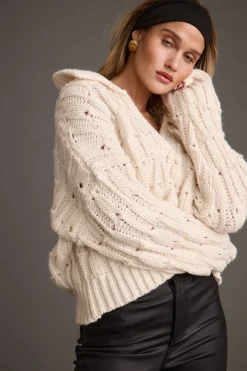 Outlet Riverstone Cream Cableknit Sweater Sweaters + Cardis|Long Sleeves