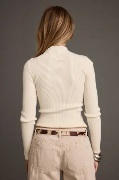 New Robbie White Long Sleeve Turtleneck Workwear Tops|Long Sleeves