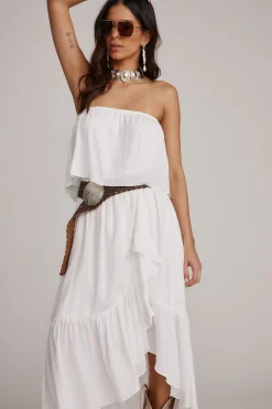 Outlet Rosie White Strapless Dress Western Bachelorette|Festival Dresses