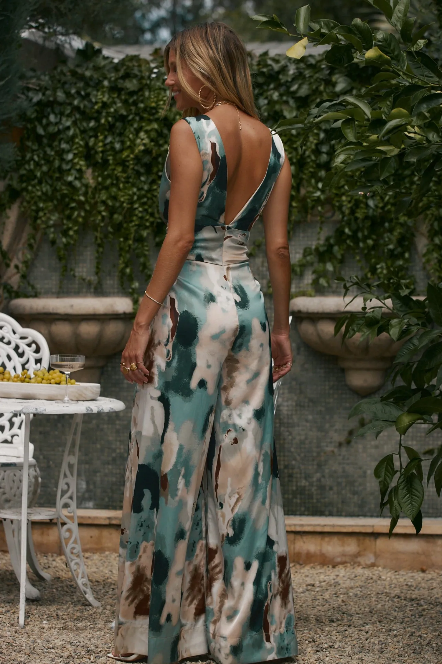 Fashion Salinas Blue Multi Jumpsuit Day Dresses|Vacation Dresses