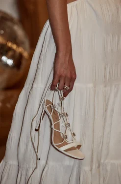 Discount Kallie Deluxe Nappa Nude Strappy Heel Shoes|The White Edit