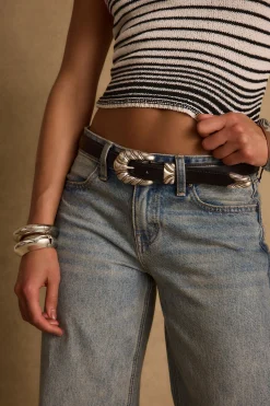 Best Siesta Black and Silver Belt Belts|Festival Shoes + Accessories