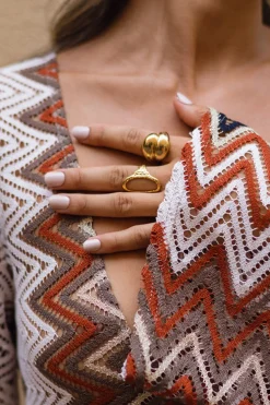 Hot Sofia Gold Double Dome Ring Jewelry|Golden Hour Bachelorette