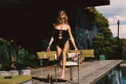 Discount Sola Black Embellished One Piece Swimsuit Swimwear