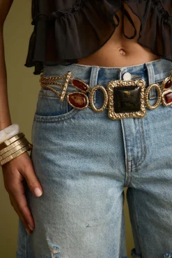 New Soleil Statement Stone Gold Chain Belt Belts|Festival Favorites