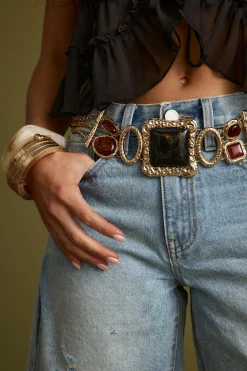 New Soleil Statement Stone Gold Chain Belt Belts|Festival Favorites