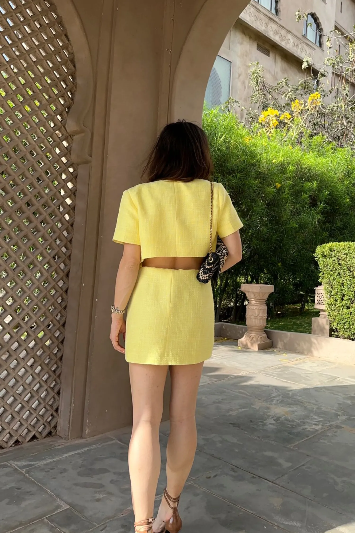 Online Sunday Yellow Cropped Jacket Tees + Tanks|Vacation Sets