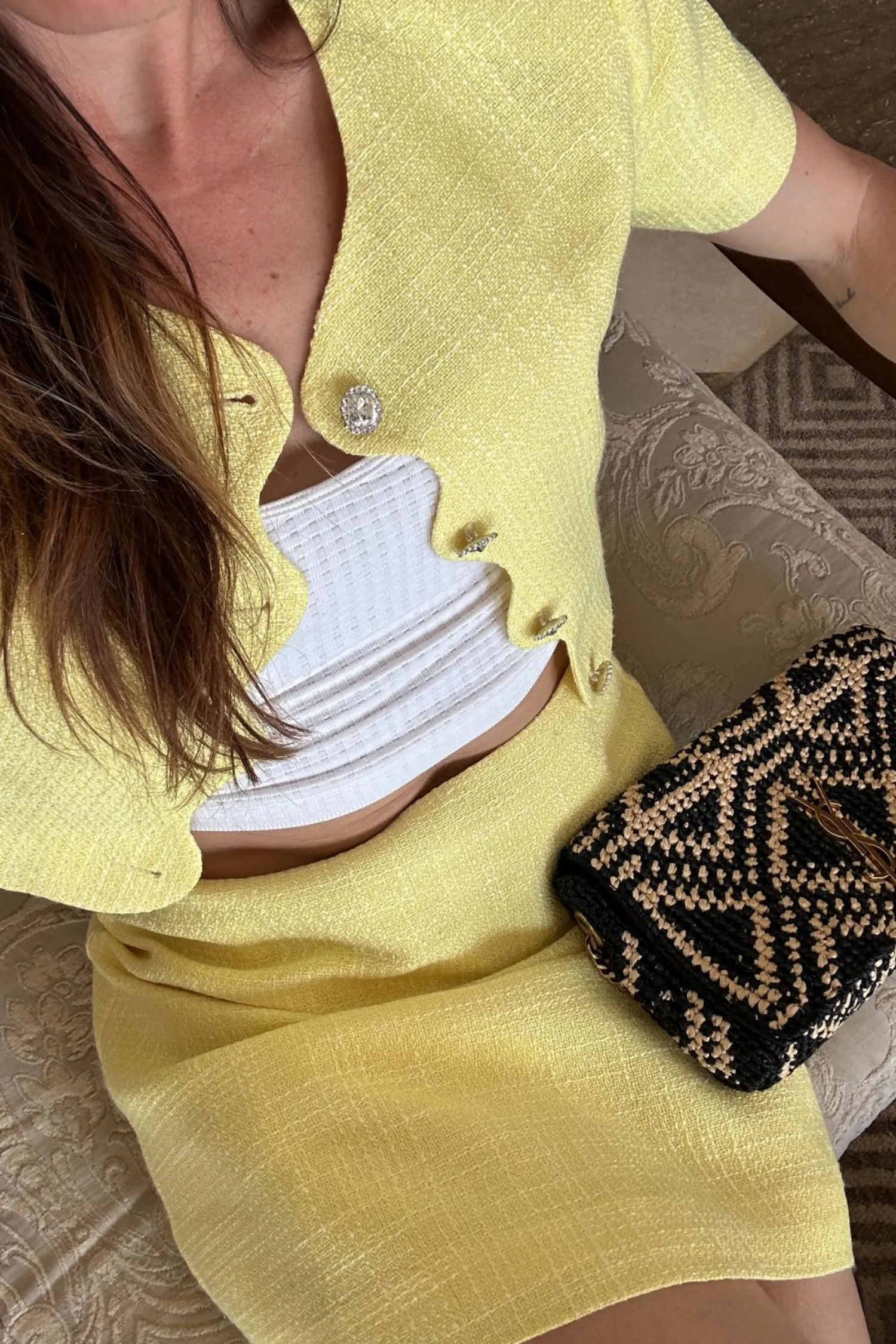 Sale Sunday Yellow Mini Skirt Skirts|Vacation Sets