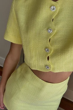 Sale Sunday Yellow Mini Skirt Skirts|Vacation Sets