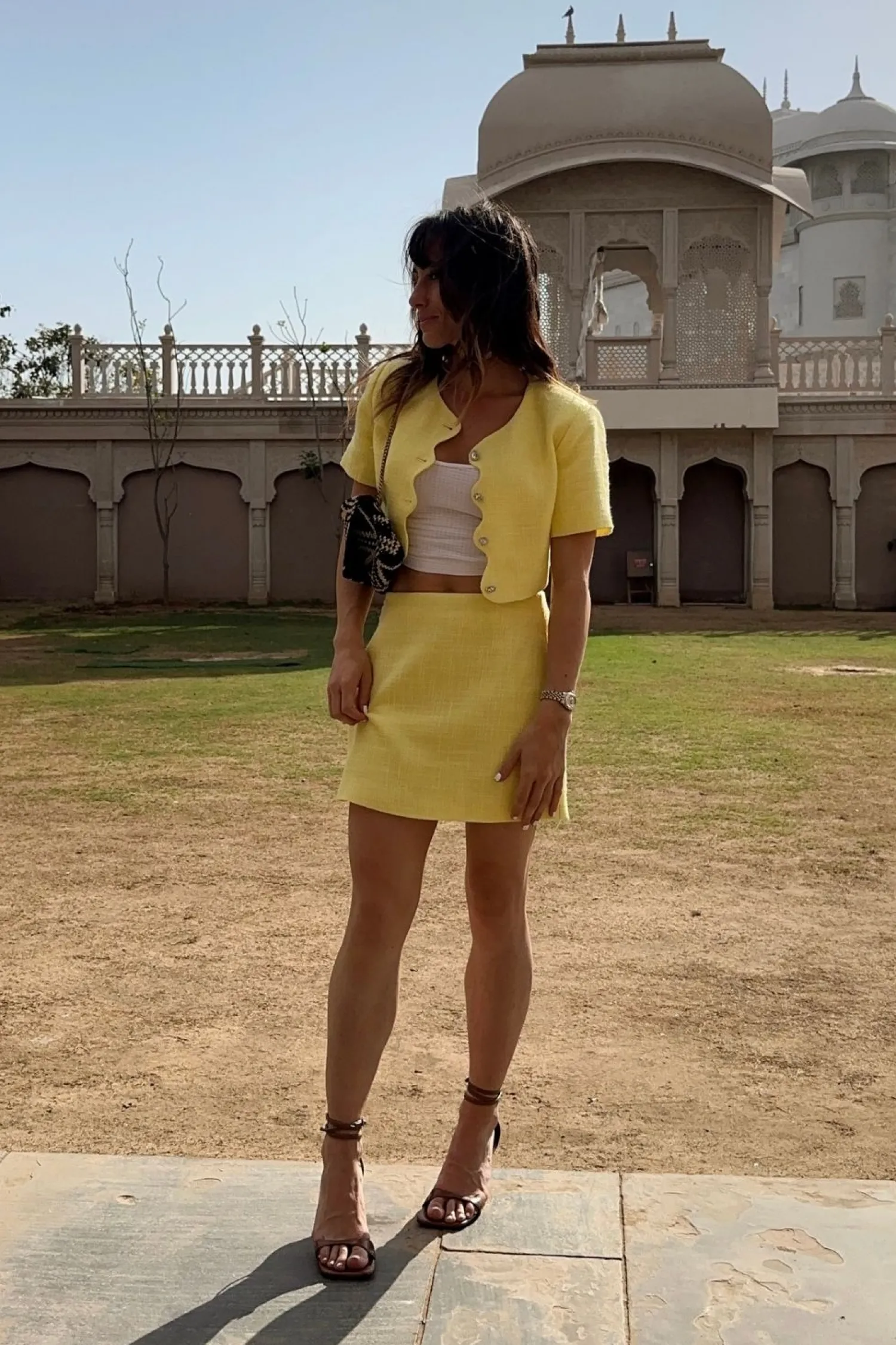 Sale Sunday Yellow Mini Skirt Skirts|Vacation Sets