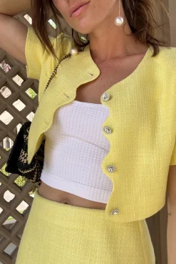Sale Sunday Yellow Mini Skirt Skirts|Vacation Sets