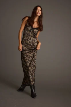 Hot Temptation Black Lace Maxi Dress Date Night Dresses|Party Dresses