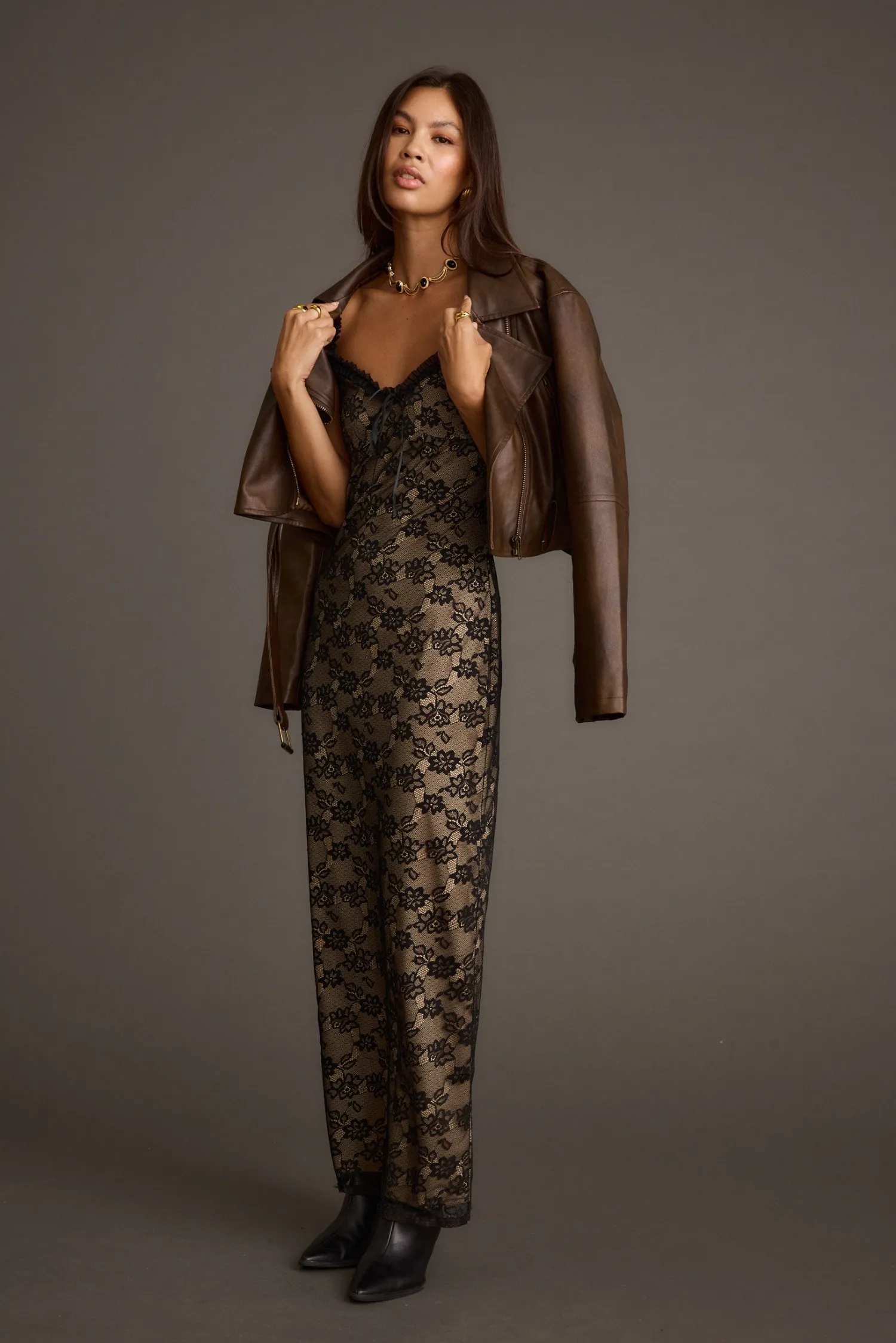 Hot Temptation Black Lace Maxi Dress Date Night Dresses|Party Dresses