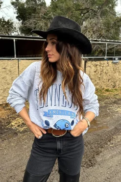 Outlet Tennessee Grey Crewneck Sweater Long Sleeves