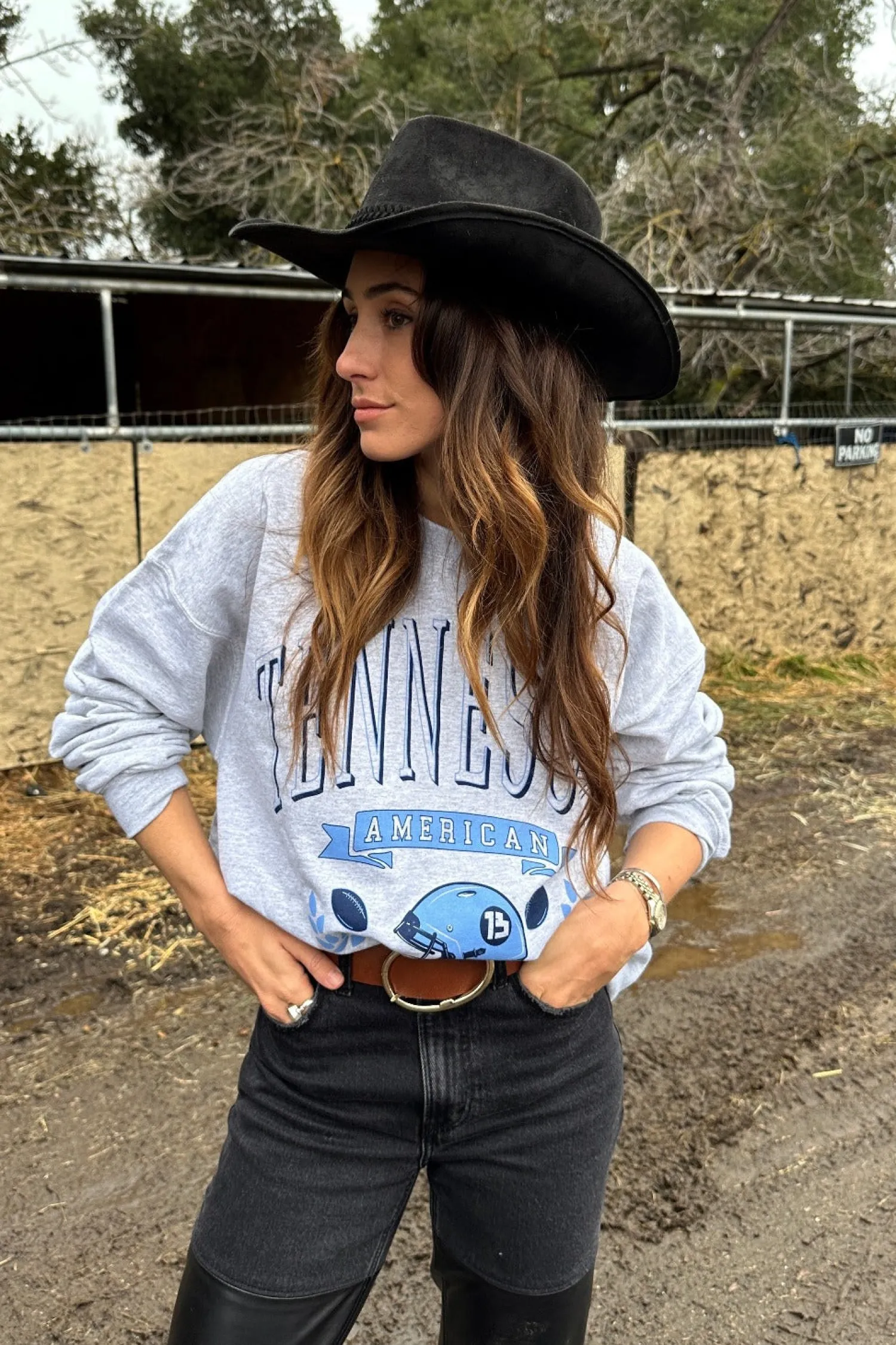 Outlet Tennessee Grey Crewneck Sweater Long Sleeves