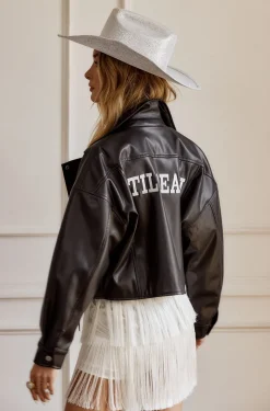 Outlet 'Til Death Black Vegan Leather Jacket Outerwear|Jackets