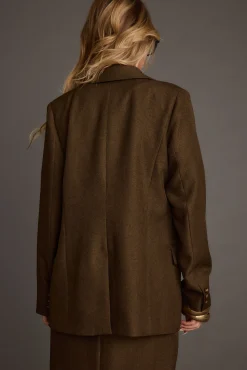 New Tory Mocha Twill Blazer Jackets|Sets