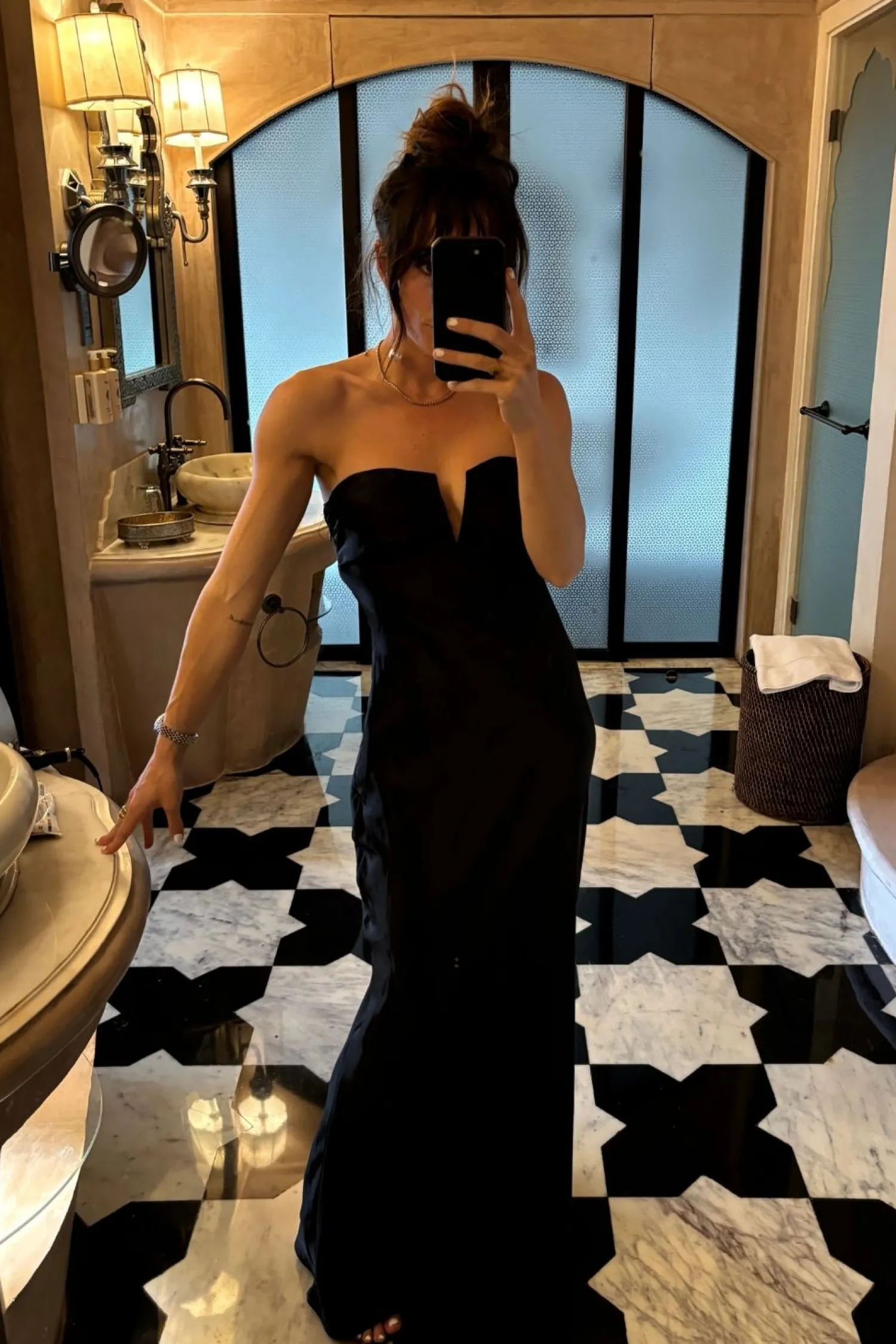 Online Valeria Black Strapless Satin Maxi Dress Wedding Guest Dresses|Maxi Dresses