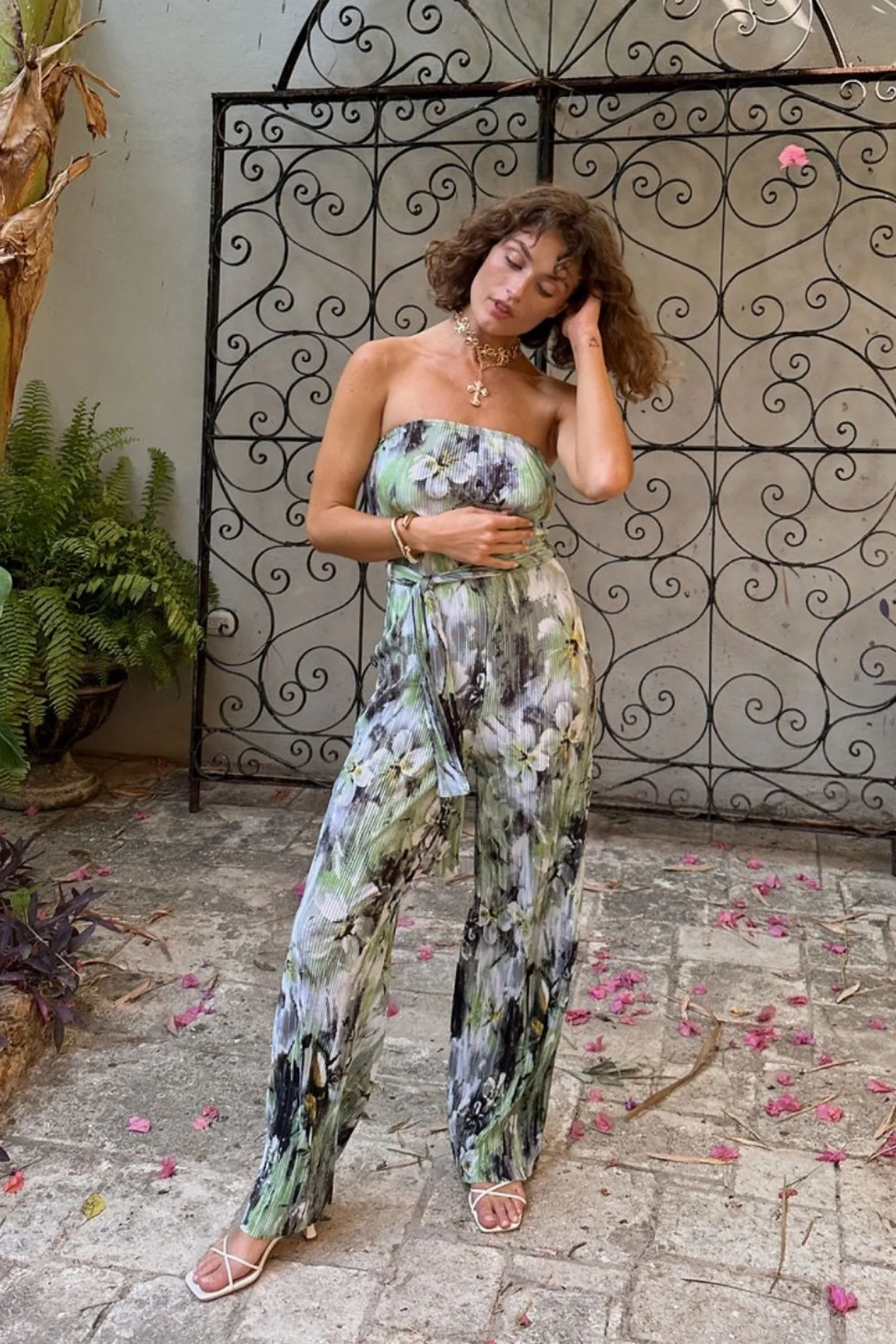 Outlet Verbena Plisse Strapless Jumpsuit Jumpsuits + Rompers