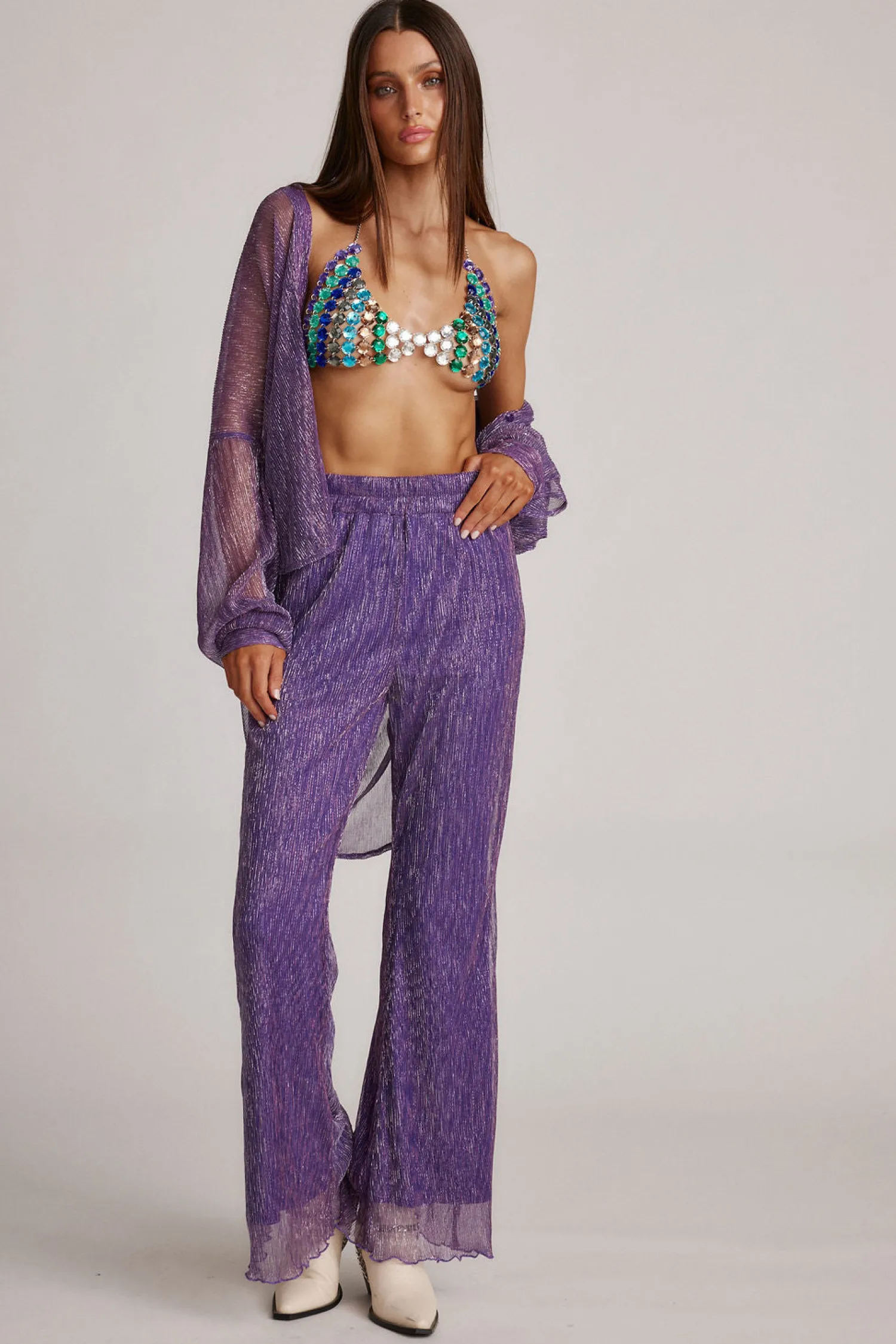New Victoria Purple Pull On Pants Pants