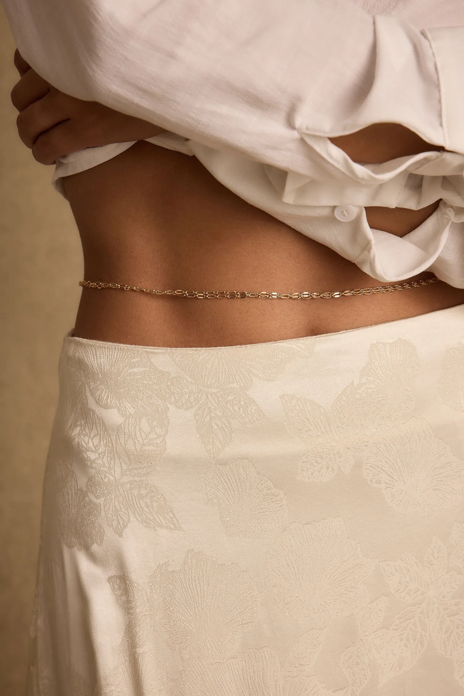 Clearance Virgo Gold Layered Belly Chain Jewelry|Seashells + Wedding Bells