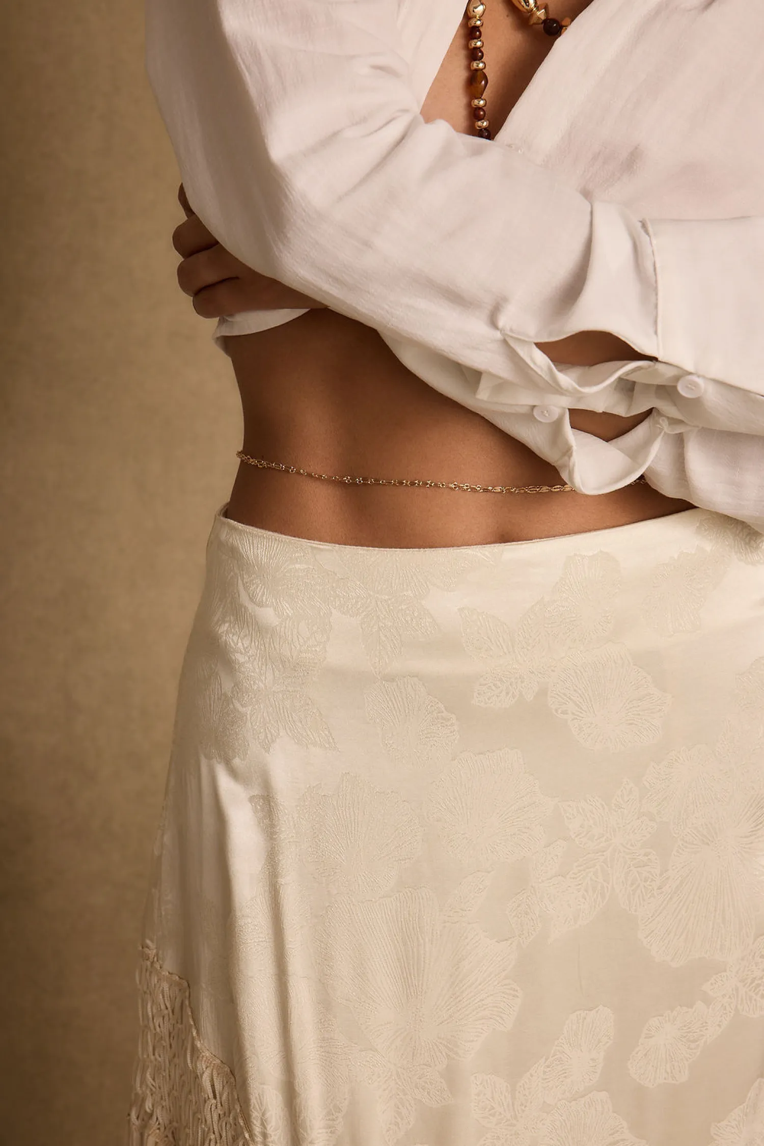 Clearance Virgo Gold Layered Belly Chain Jewelry|Seashells + Wedding Bells