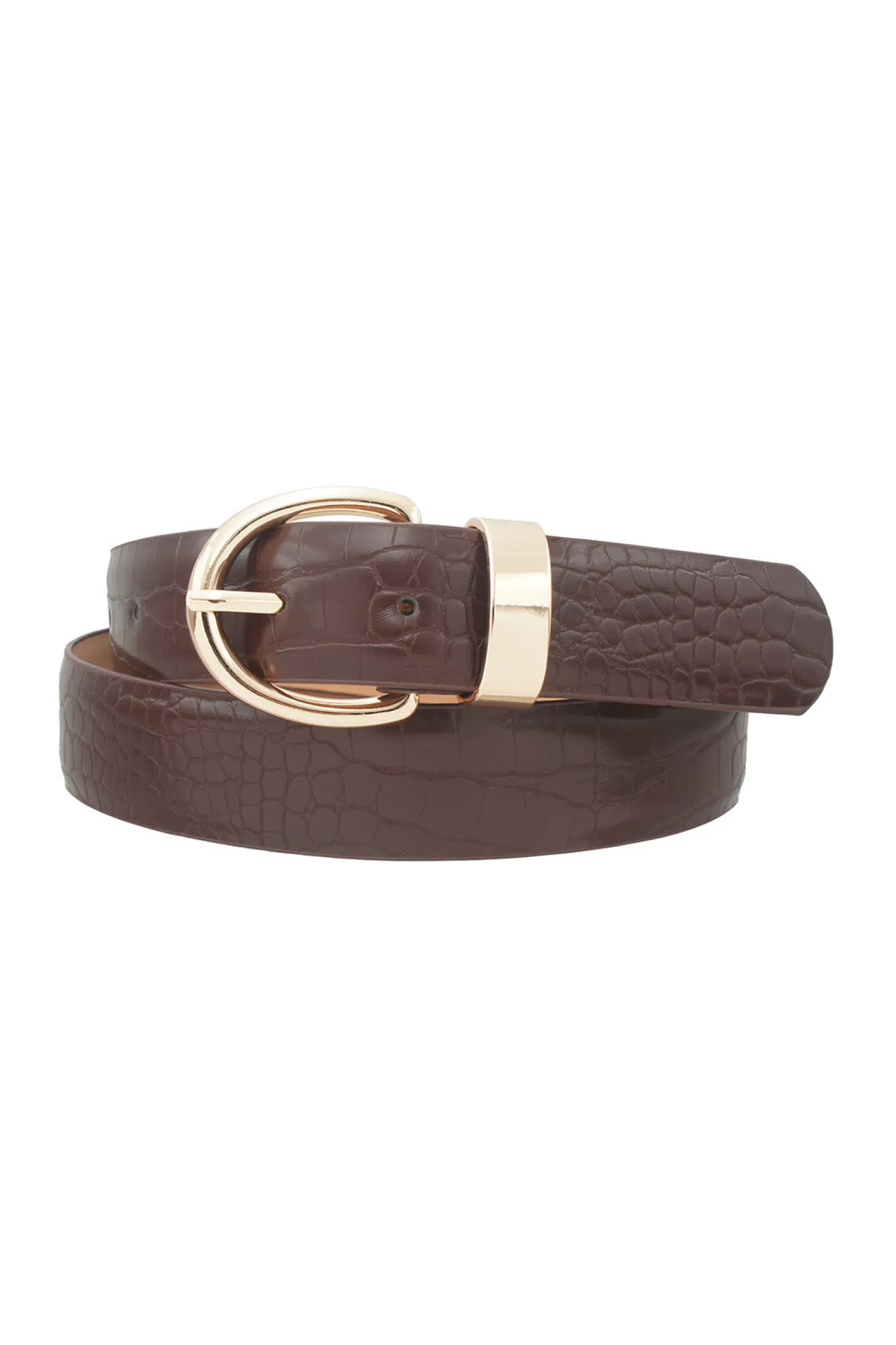 Outlet Vital Brown and Gold Belt Belts
