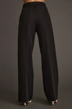 Sale Weiss Black Wide Leg Trousers Pants|Work Wear Bottoms