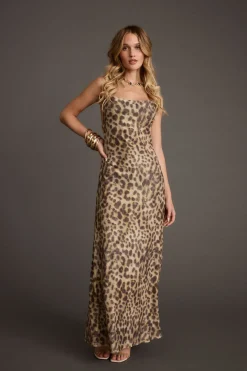 Online Wild Thing Leopard Print Mesh Maxi Dress Festival Dresses|Festival Dresses
